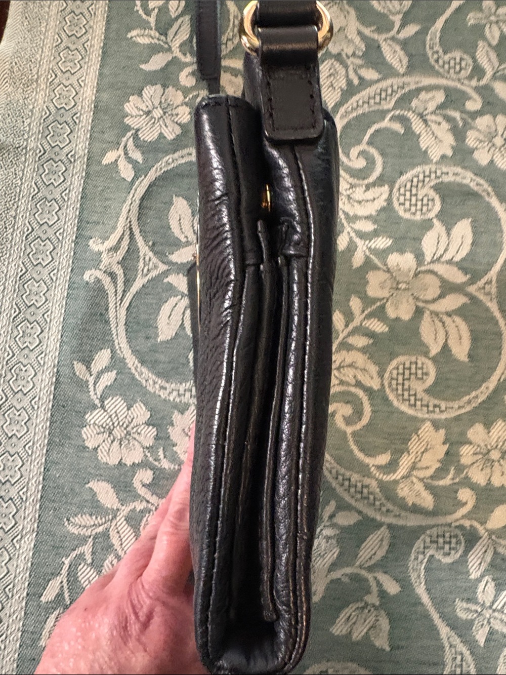 Michael Kors Black Leather Fulton Crossbody Bag - Picture 8 of 8